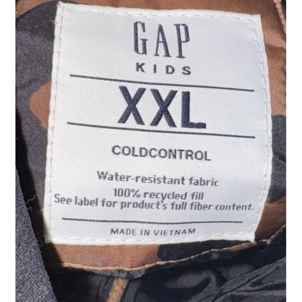 GAP Big Girls Cheetah Brown Black Print Cold Control Jacket w/‎ Hood Sz 16 XXL